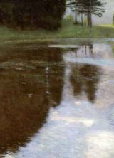Haga click para ver la imagen ampliada 1899_silent pond in the park of schloss kammer.jpg